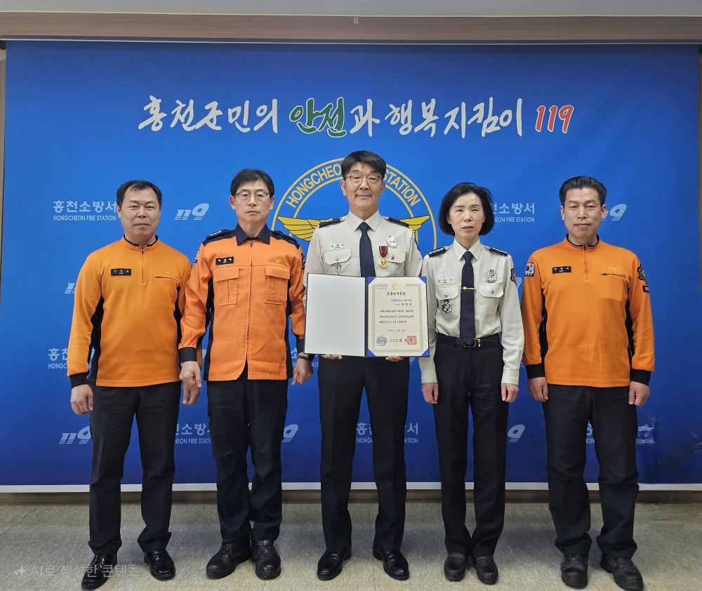 홍천소방서, 모범공무원 권혁인 센터장 표창 수여 1.jpg