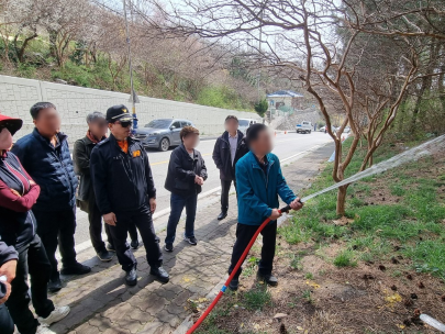 산불 초기 대응을 위한 비상소화장치 사용법 교육·훈련