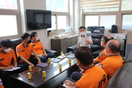 남종훈 태백소방서장, 현장부서 격려방문 나서