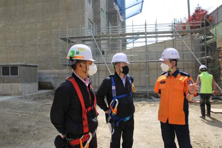 태백소방서, 봄철 건축공사장 현장 지도 방문