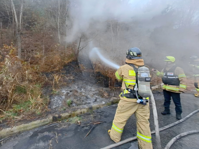 11월 20일(목) 오전 동면 덕곡리 5톤 트럭 화재 발생