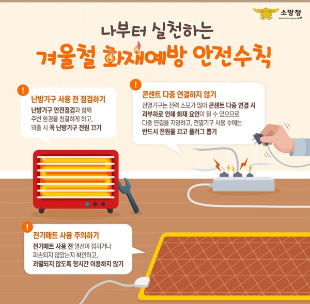 [카드뉴스]나부터 실천하는 겨울철 화재예방 안전수칙