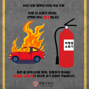 [카드뉴스]차량용 소화기는 필수입니다